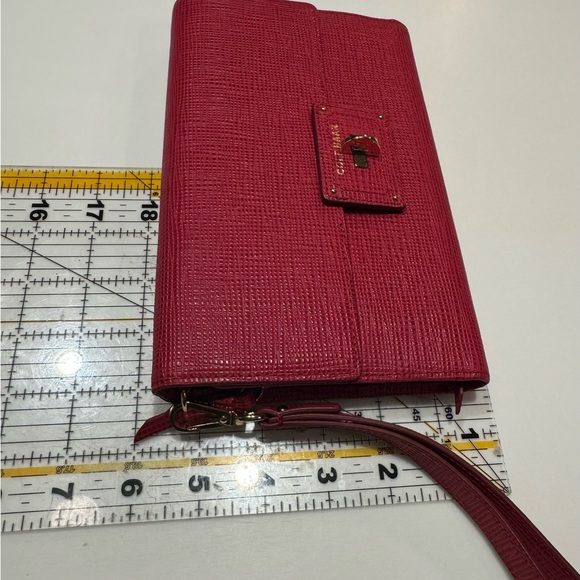 Cole Haan leather wristlet clutch with provided sling - Picture 9 of 13